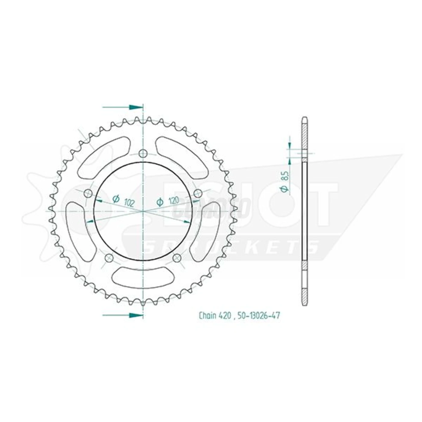 Kit chaine Aprilia 50 Rs Kit chaine Aprilia 50 Rs
