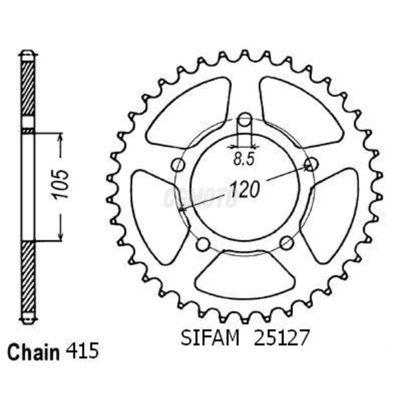 Kit chaine Aprilia 50 Rx Kit chaine Aprilia 50 Rx