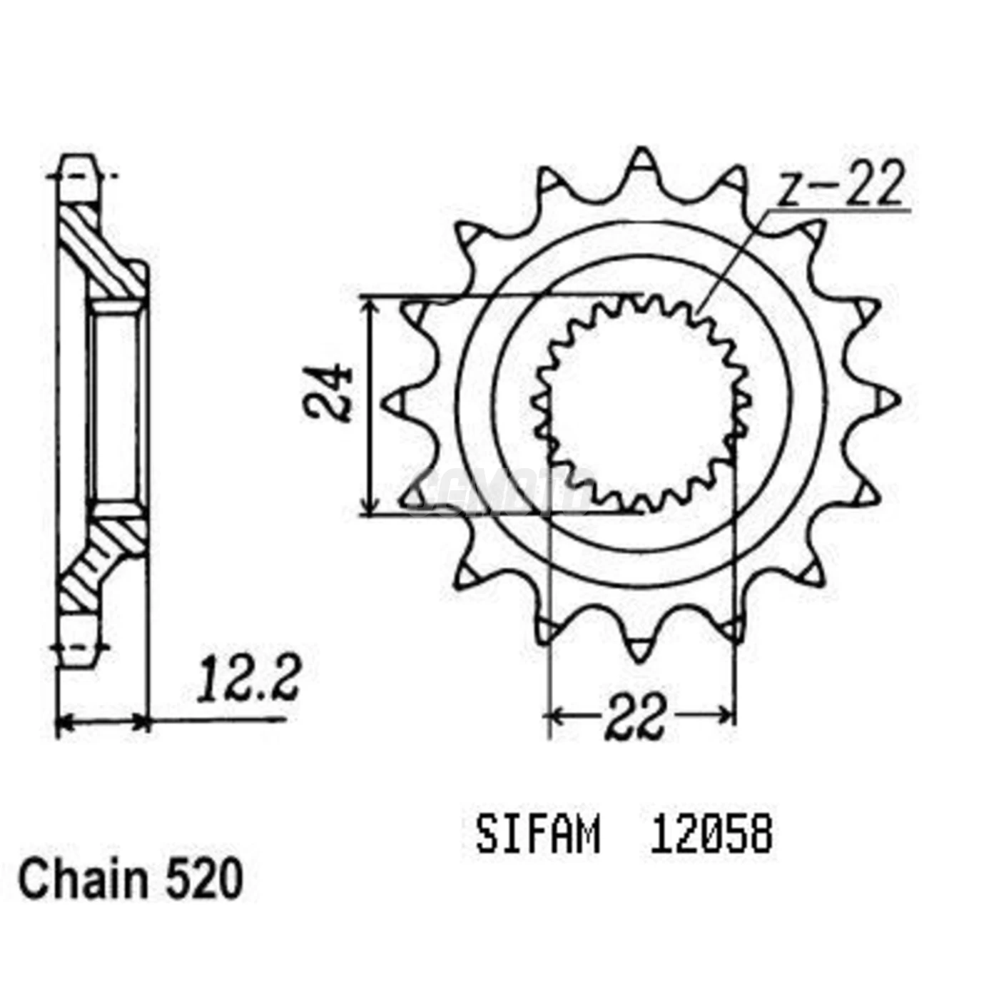 Kit chaine Aprilia 350 Etx Tuareg Kit chaine Aprilia 350 Etx Tuareg