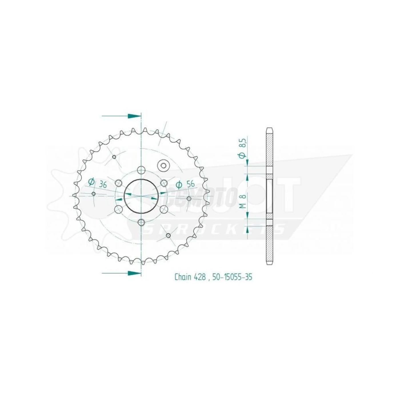 Kit chaine Aeon 50/100 Cobra Kit chaine Aeon 50/100 Cobra