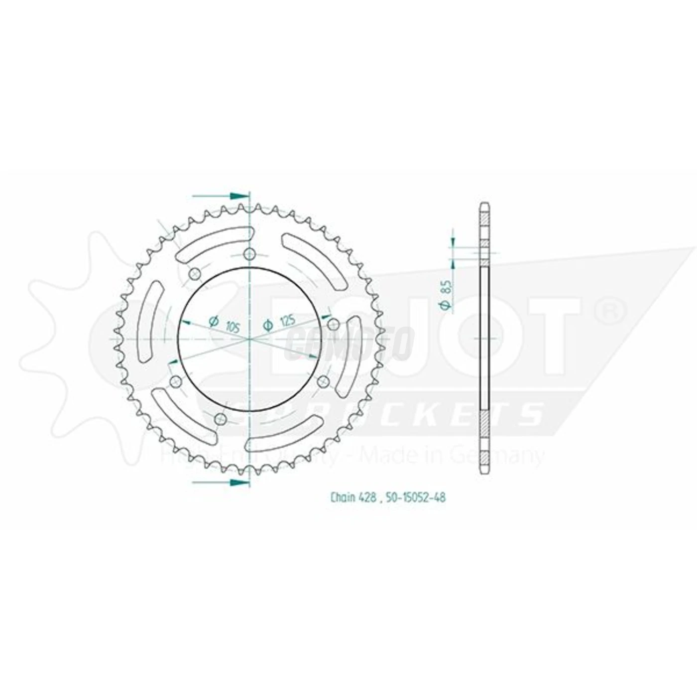 Kit chaine Derbi Senda 125 Sm Kit chaine Derbi Senda 125 Sm