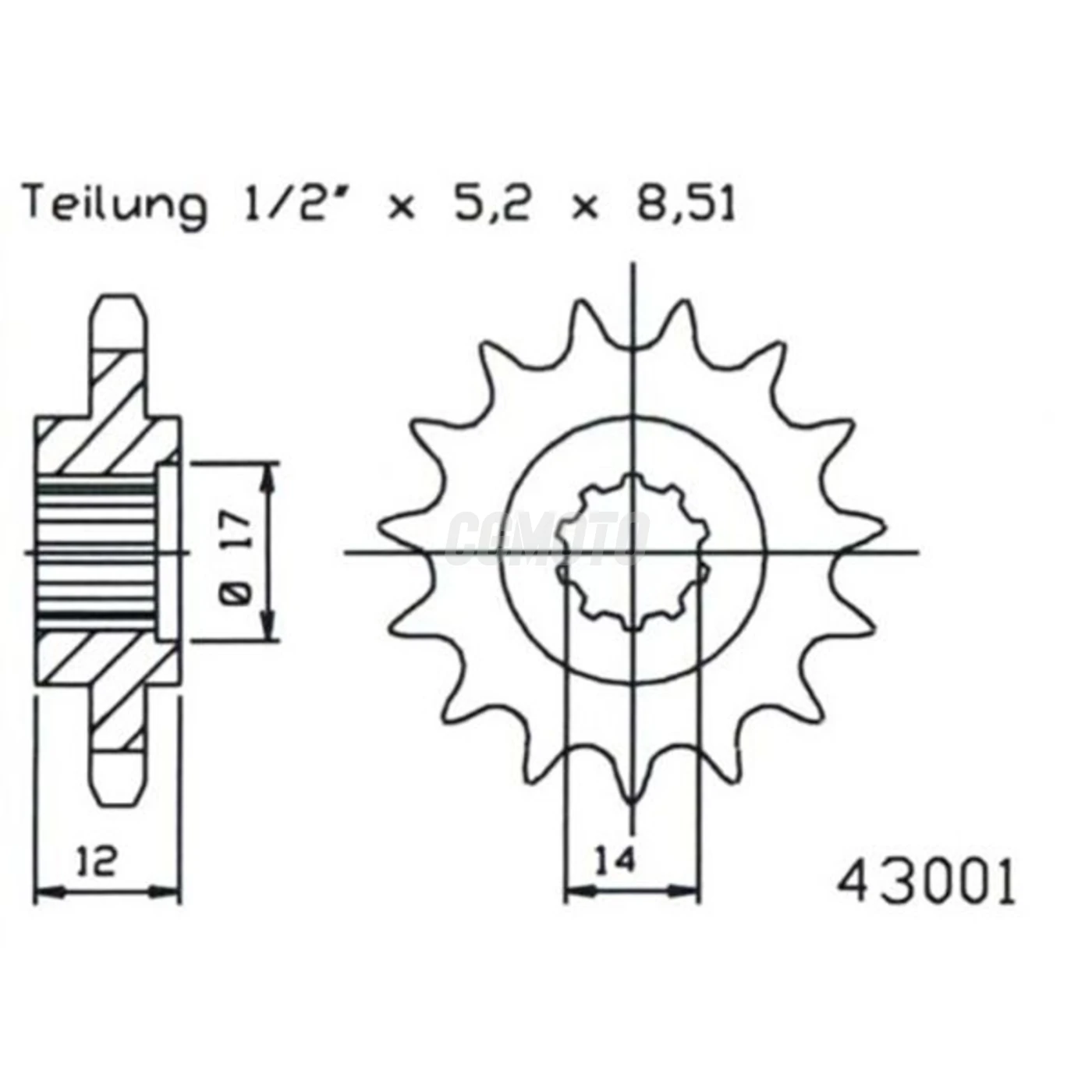 Kit chaine Gilera 50 Eaglet Kit chaine Gilera 50 Eaglet
