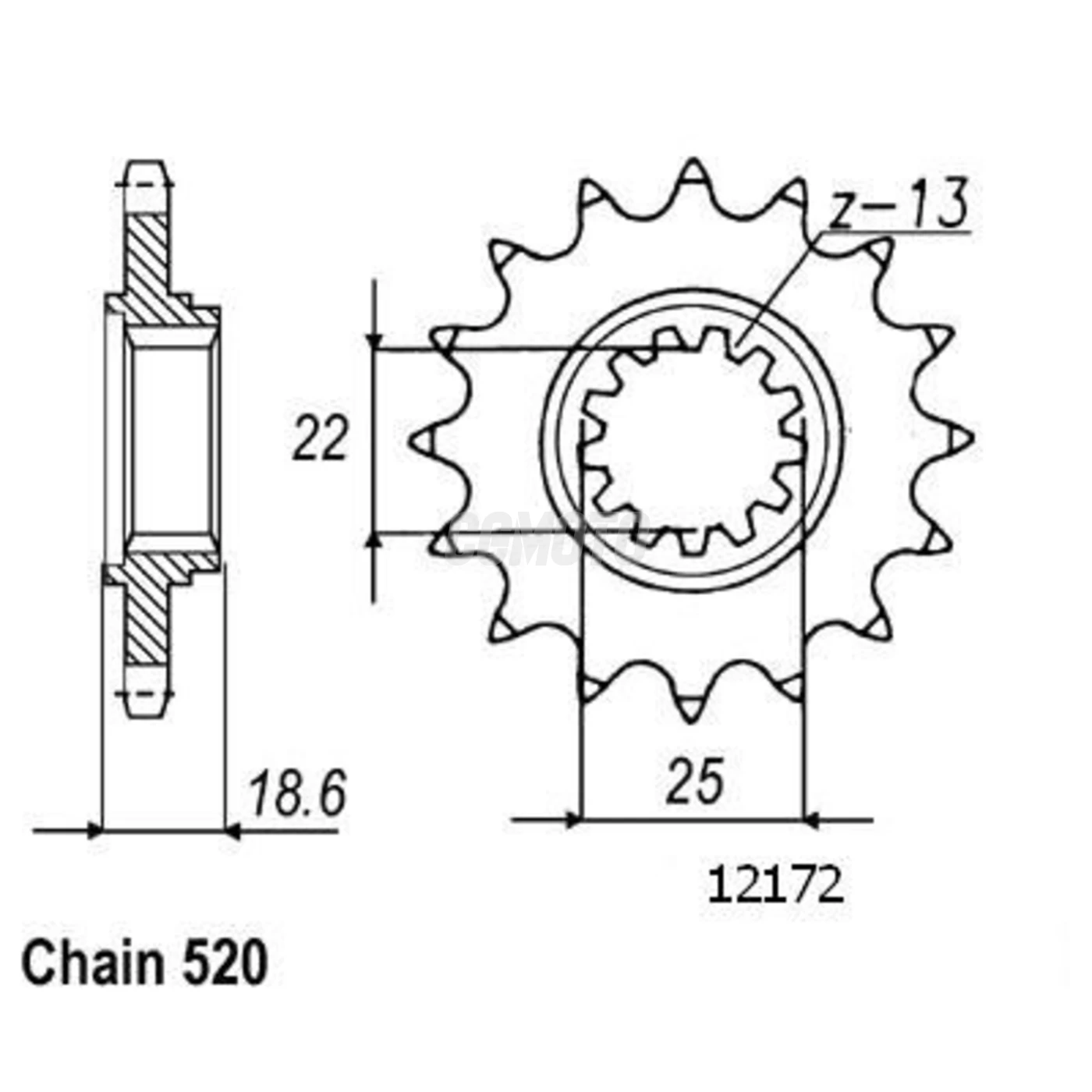 Kit chaine Kawasaki Z 750 Kit chaine Kawasaki Z 750