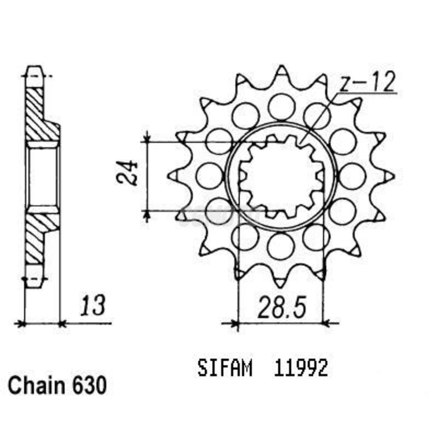 Kit chaine Kawasaki Z 1000 R Kit chaine Kawasaki Z 1000 R