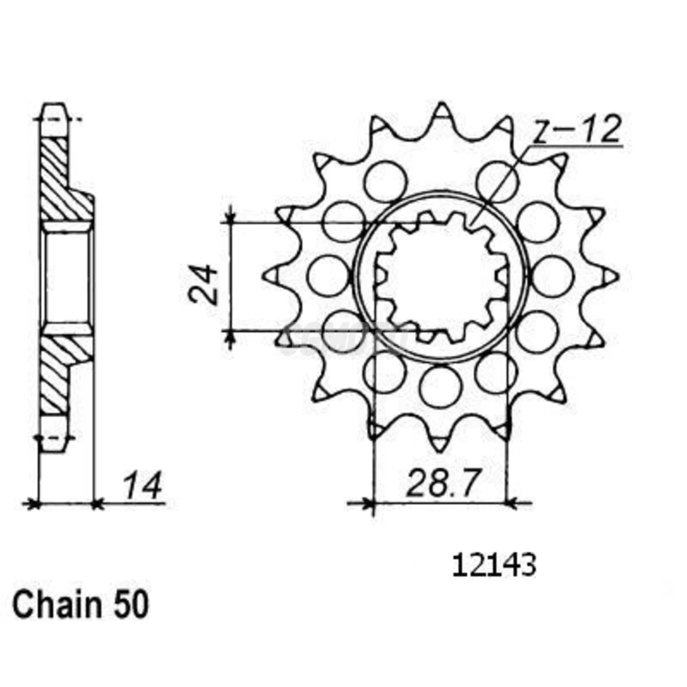 Kit chaine Kawasaki Zrx 1200 Kit chaine Kawasaki Zrx 1200