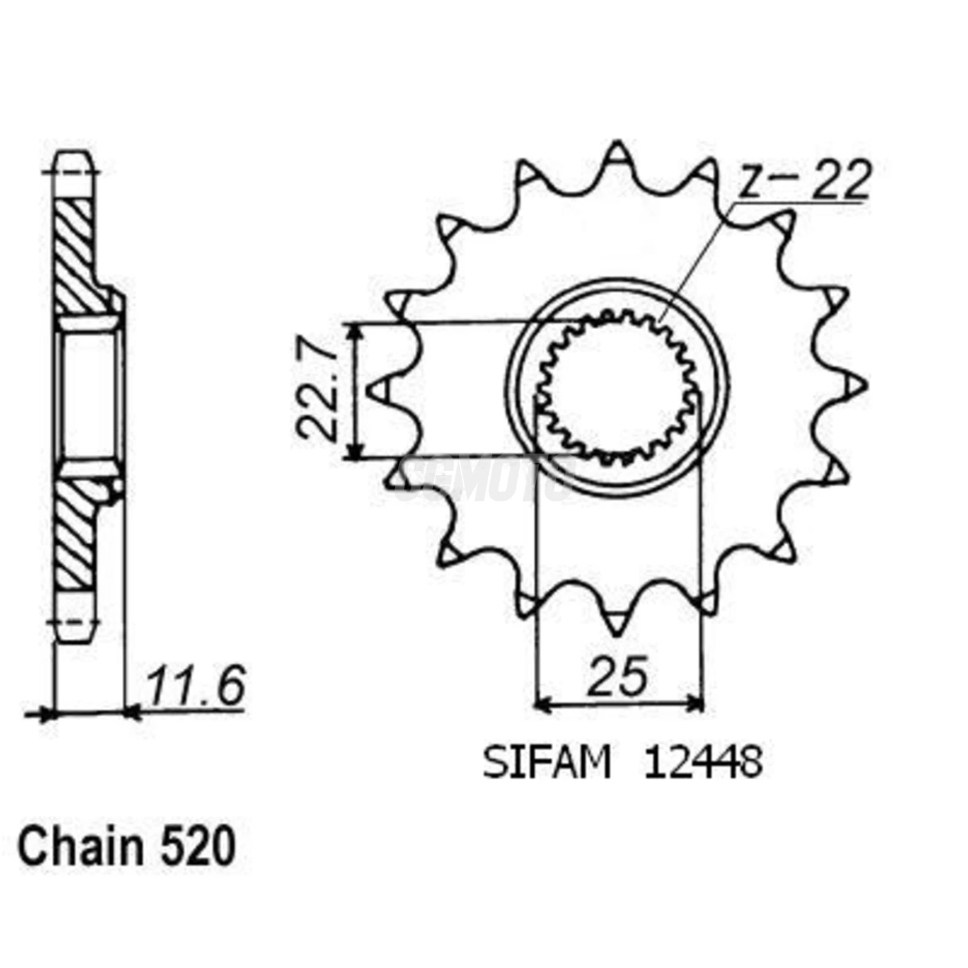 Kit chaine Polaris 500 Scrambler Kit chaine Polaris 500 Scrambler