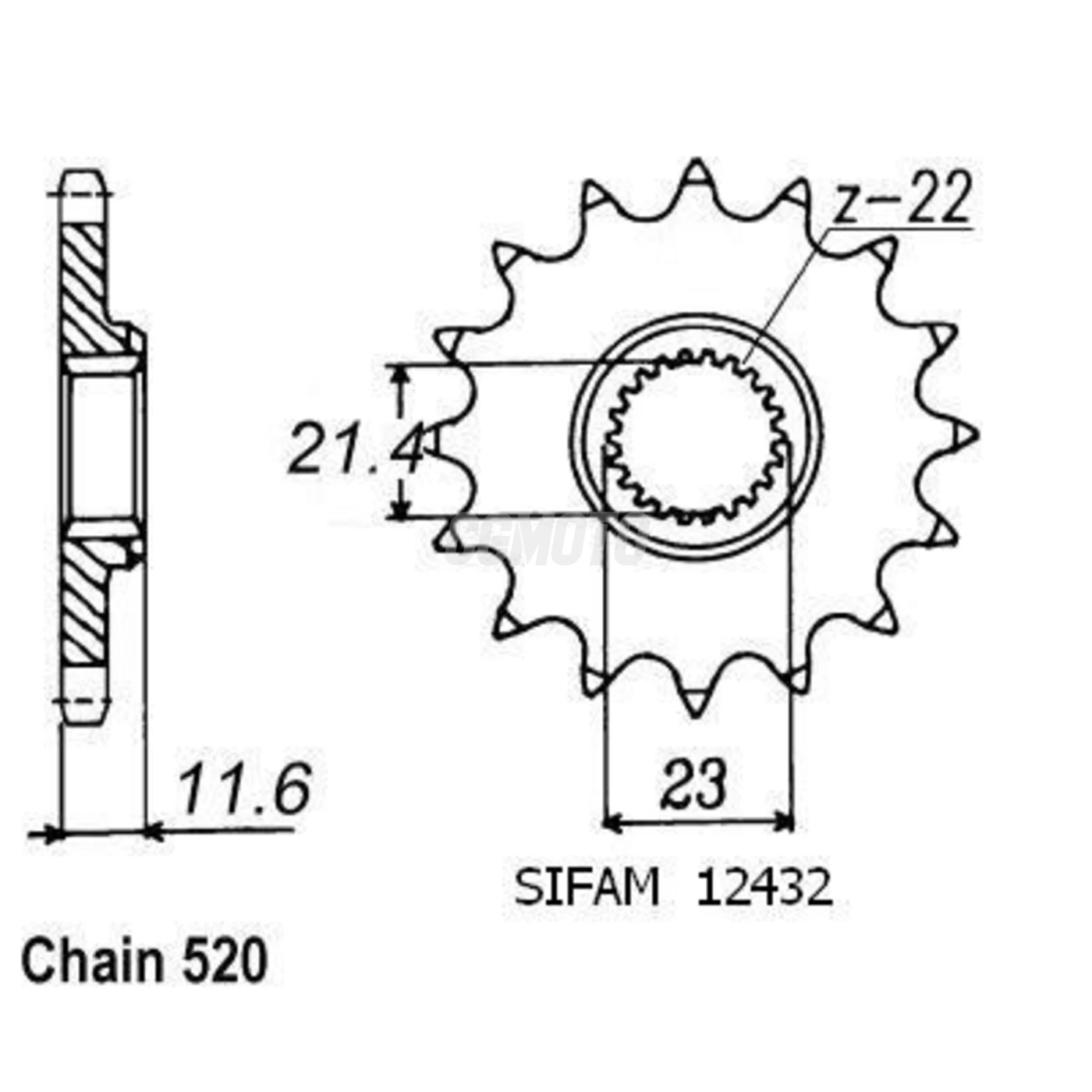 Kit chaine Yamaha Tt-r 250 Kit chaine Yamaha Tt-r 250