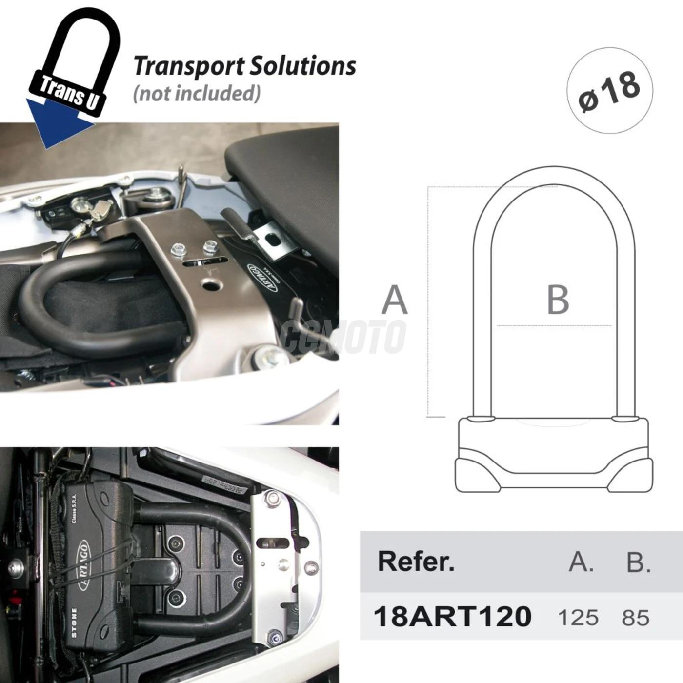 Antivol U ø18 100 mm Antivol U ø18 100 mm