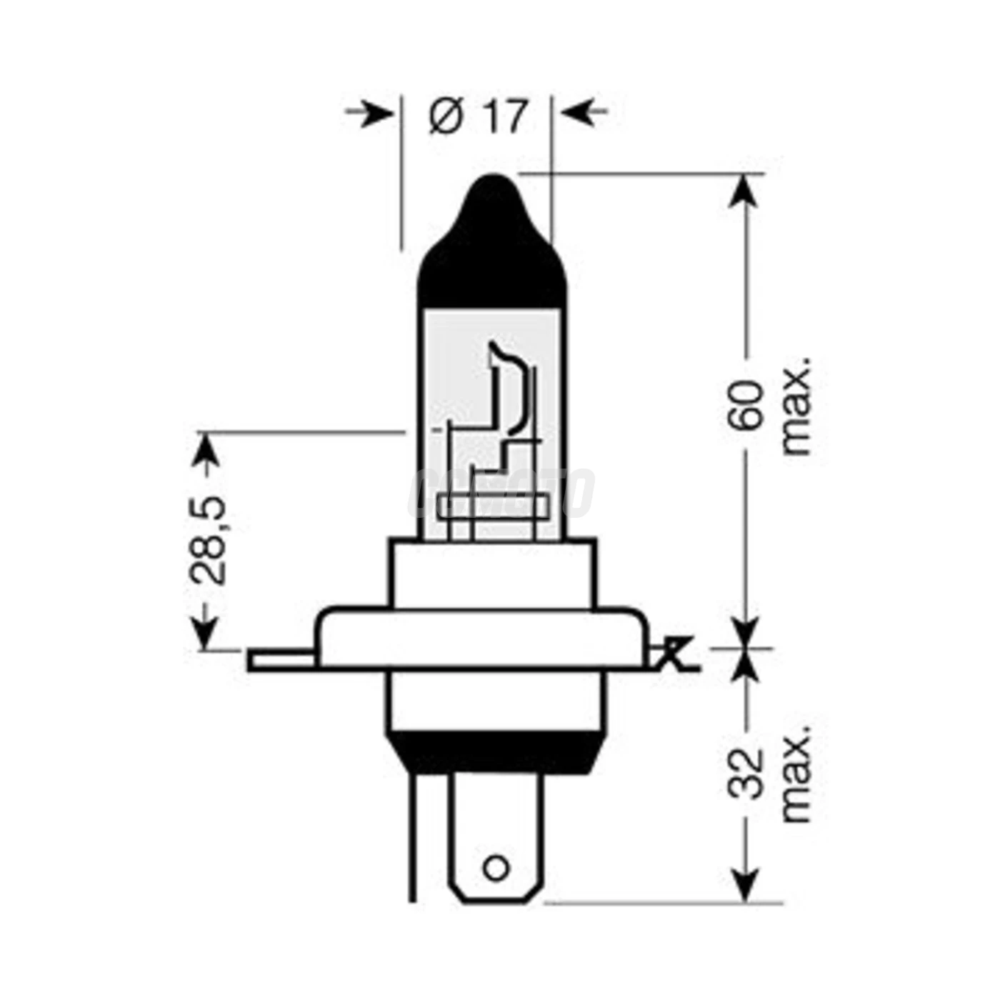 Ampoule H4 Cool Blue - 12V 60/55W P43t Ampoule H4 Cool Blue - 12V 60/55W P43t