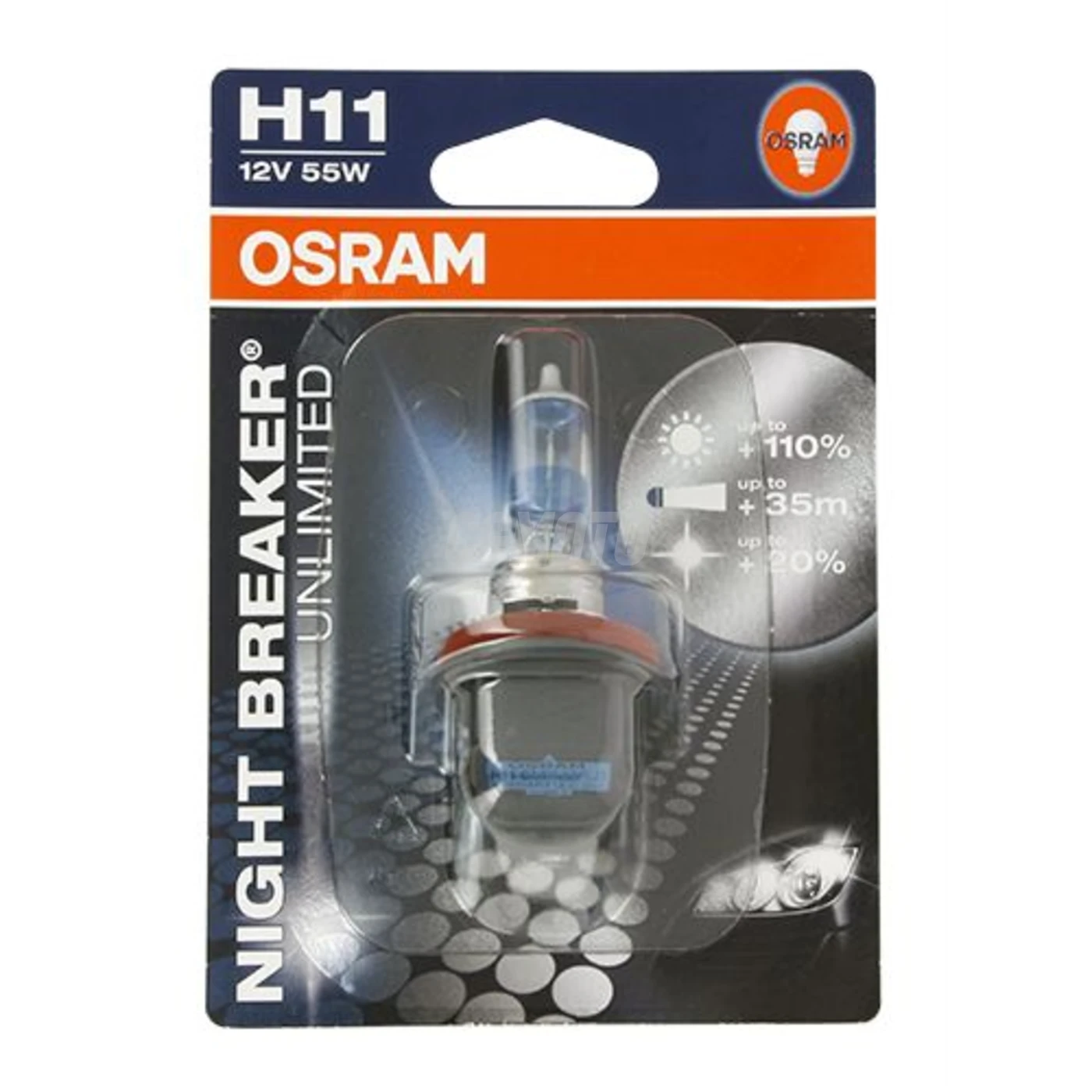 Ampoule H11 Night Breaker - 12V 55W Pgj19-2 Ampoule H11 Night Breaker - 12V 55W Pgj19-2