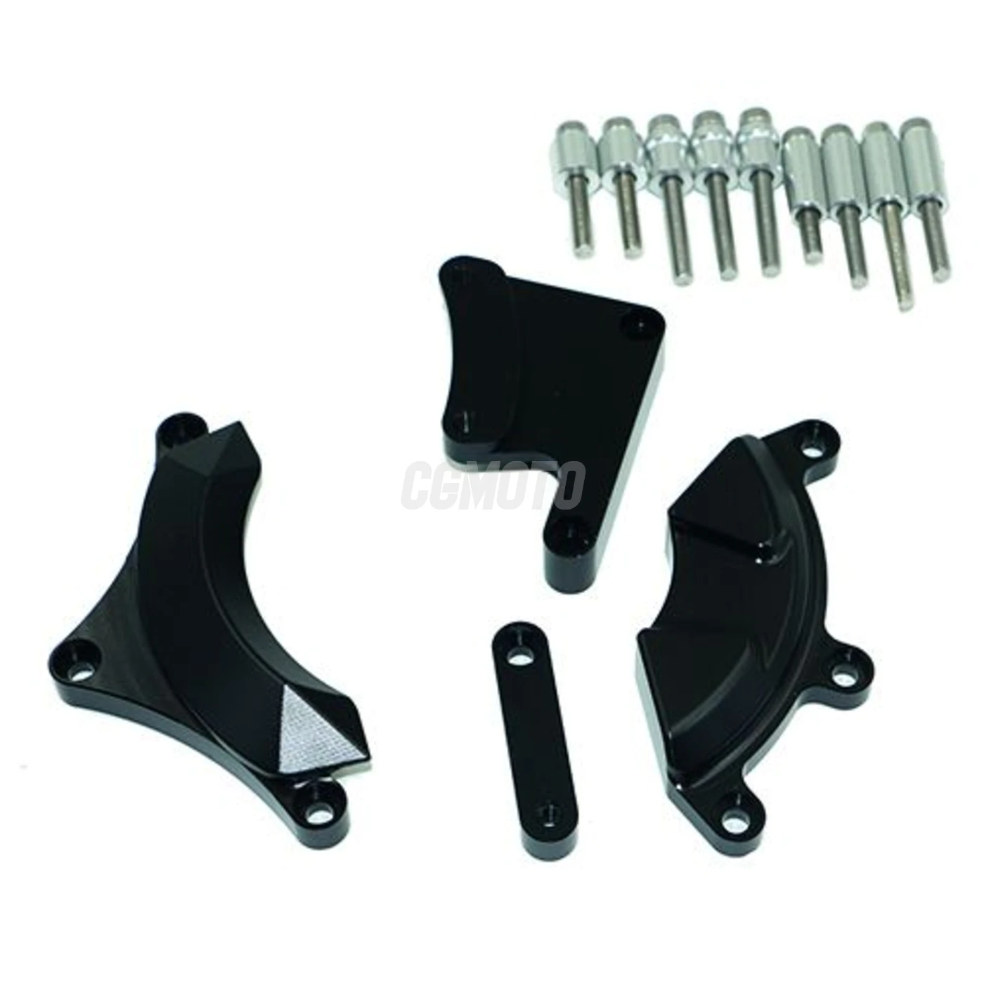 Kit Protection de Carters CNC Anodisés Noir MT-03 2016 Gauche et Droit Kit Protection de Carters CNC Anodisés Noir MT-03 2016 Gauche et Droit