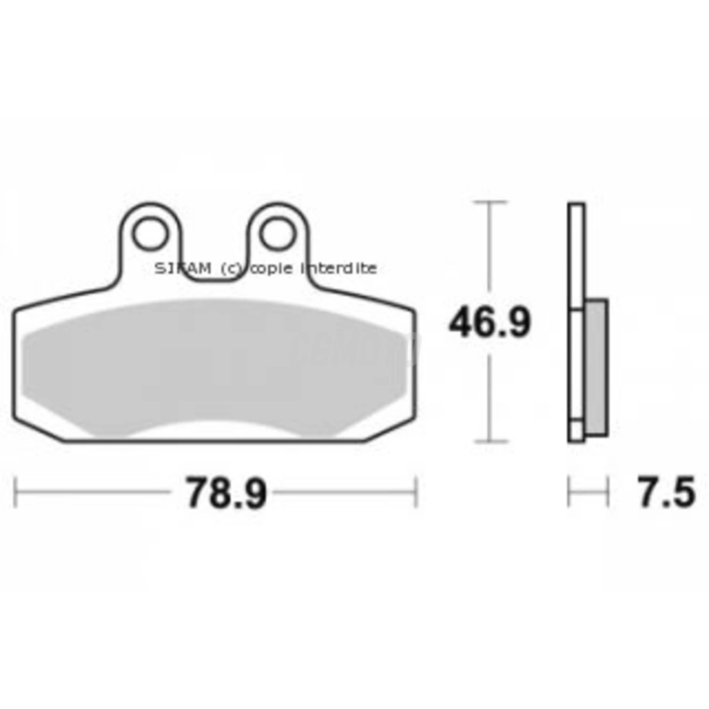 Plaquette de frein Sifam Métal Fritté haute performance norme KBA/ABE Plaquette de frein Sifam Métal Fritté haute performance norme KBA/ABE