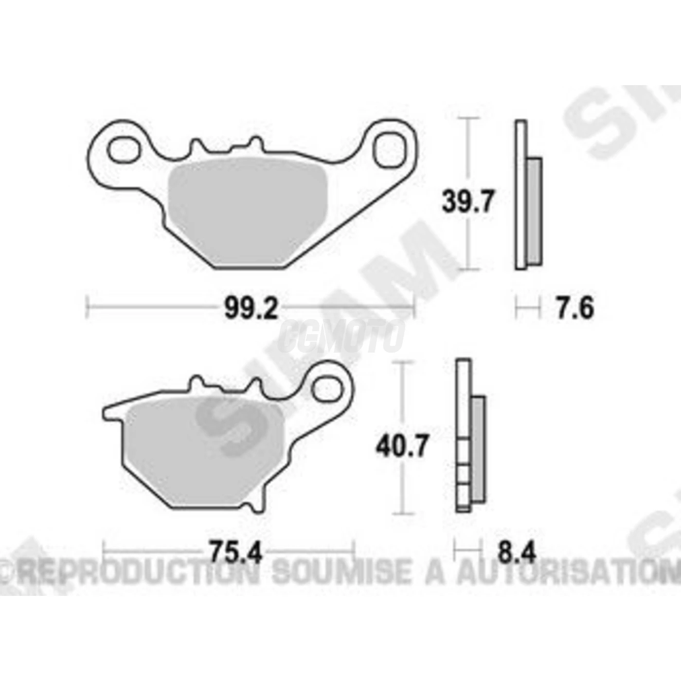 Plaquette de frein Sifam Métal Fritté haute performance norme KBA/ABE Plaquette de frein Sifam Métal Fritté haute performance norme KBA/ABE