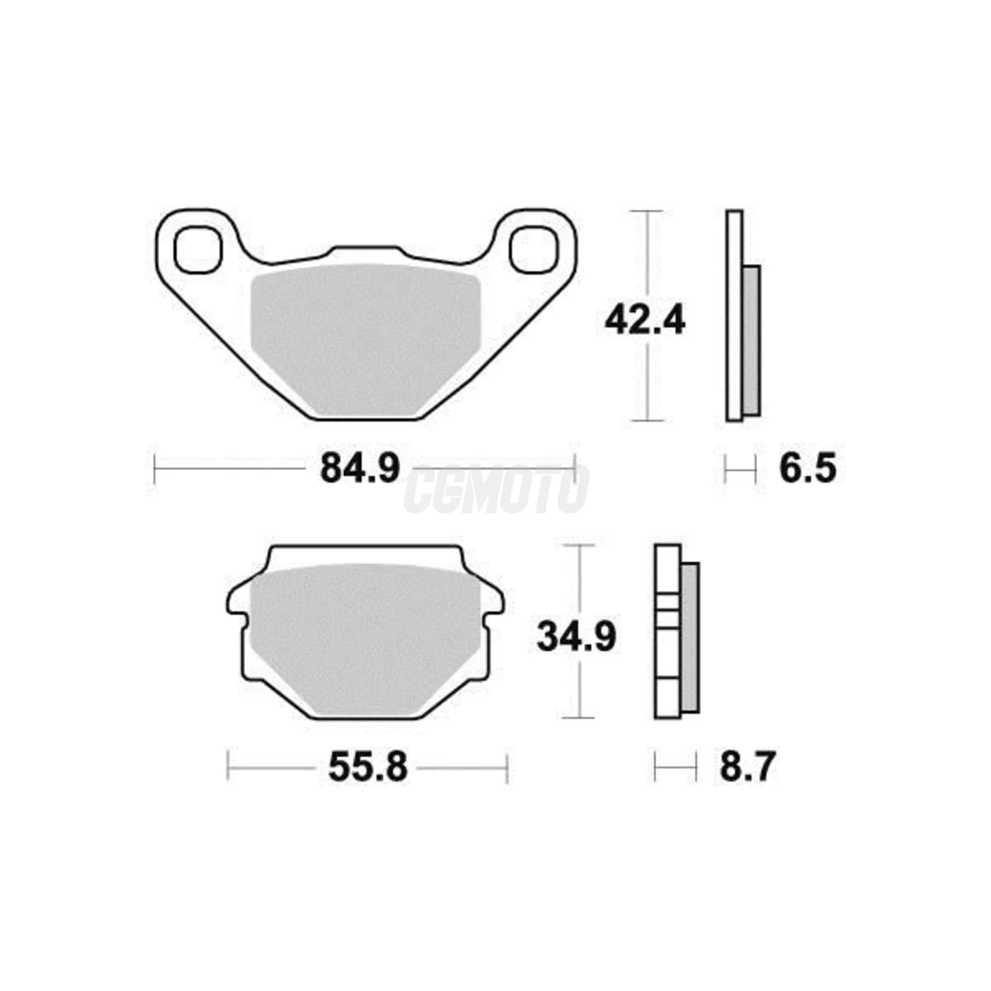 Plaquette de frein Sifam Métal Fritté haute performance norme KBA/ABE Plaquette de frein Sifam Métal Fritté haute performance norme KBA/ABE