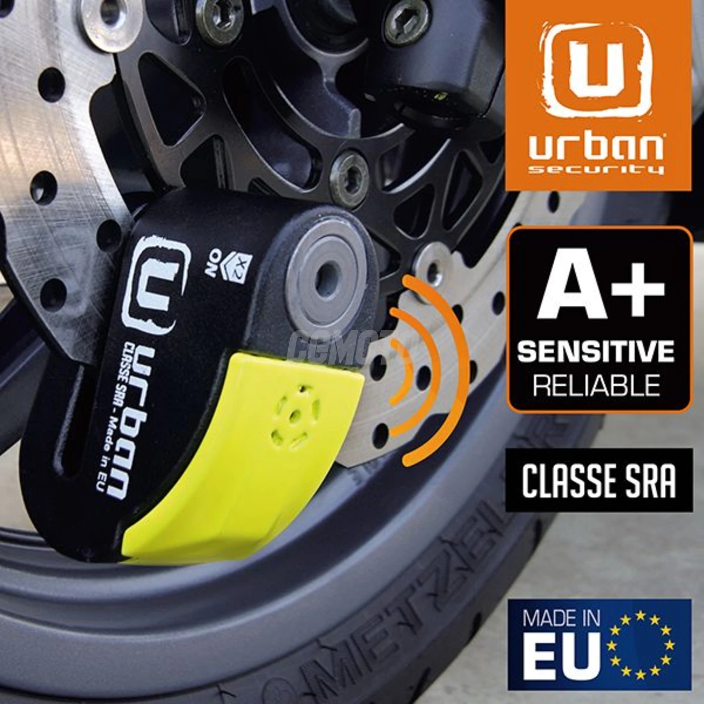 Bloque Disque Hi-Tech Alarme + Avertisseur A+homologation SRA + housse /ø10mm Bloque Disque Hi-Tech Alarme + Avertisseur A+homologation SRA + housse /ø10mm