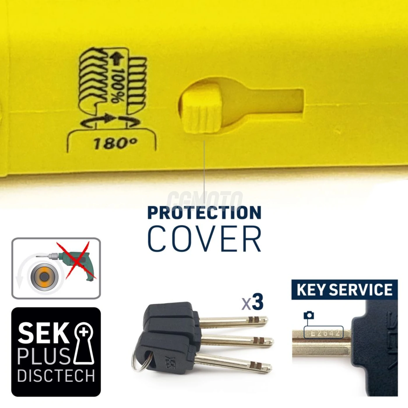 Antivol U diam.18 - 85x250 Jaune Antivol U diam.18 - 85x250 Jaune