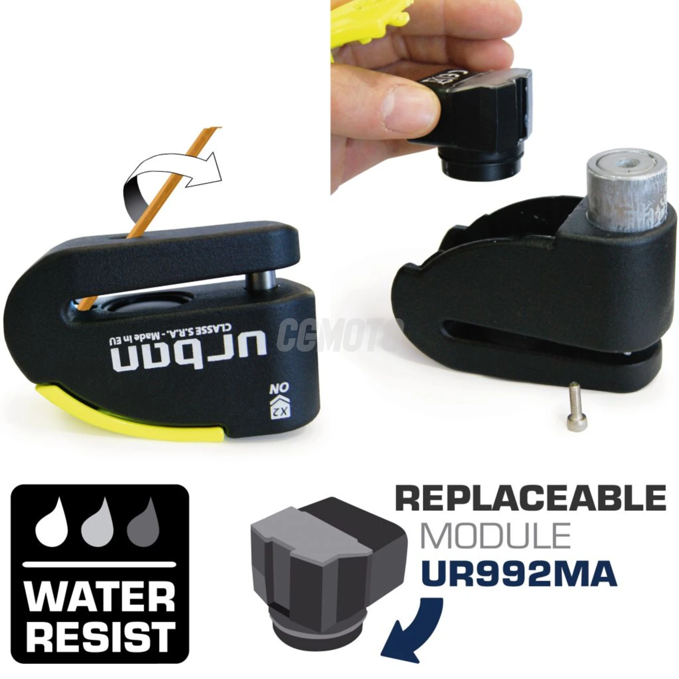 Bloque Disque Hi-Tech Alarme+Avertisseur A+, Bloque Disque Hi-Tech Alarme+Avertisseur A+,