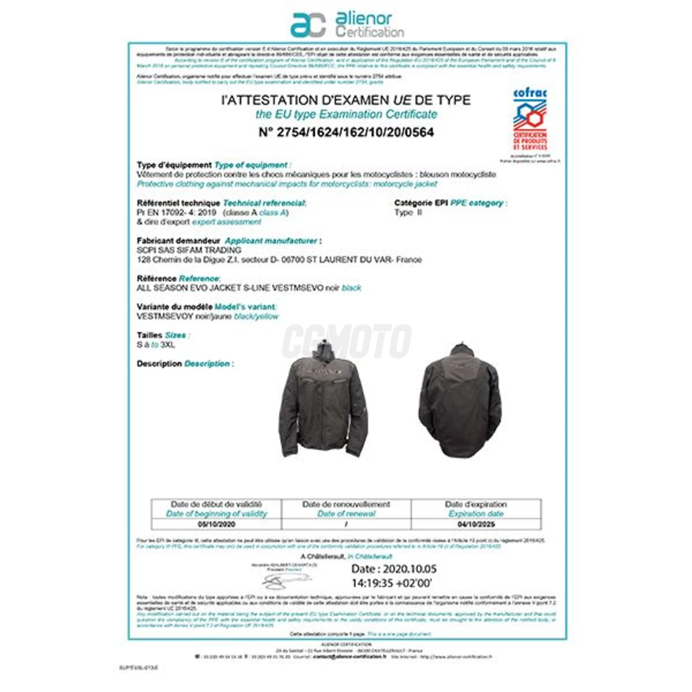 Blouson All Seasons EVO – Noir Blouson All Seasons EVO – Noir