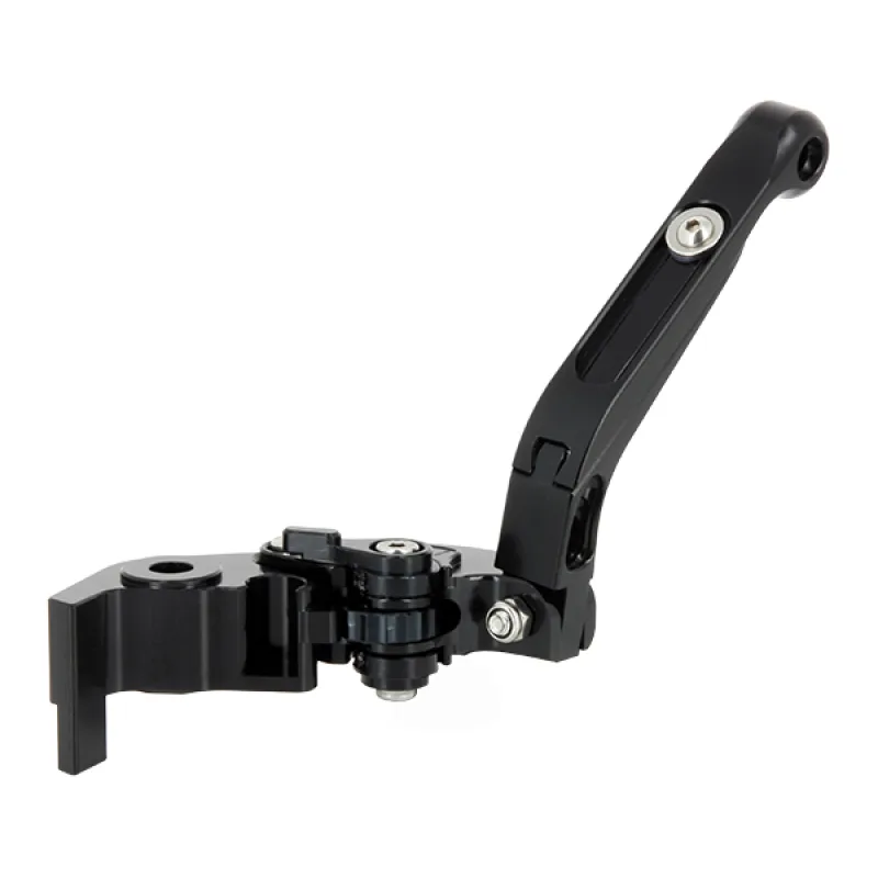 Kit Leviers de Frein et d'Embrayage CNC Réglables et Rétractables - Anodisés Noir Kit Leviers de Frein et d'Embrayage CNC Réglables et Rétractables - Anodisés Noir