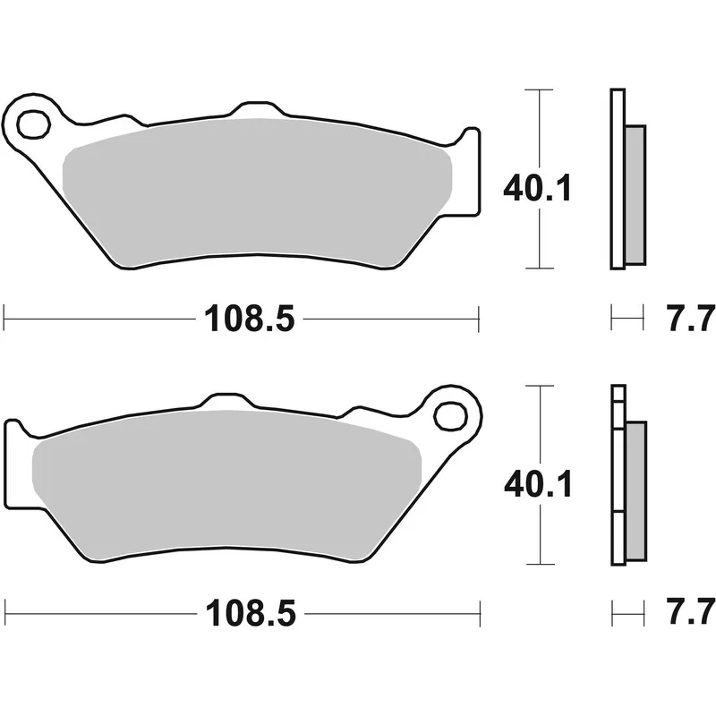 Plaquette de frein BREMBO type 07BB03LA métal fritté route