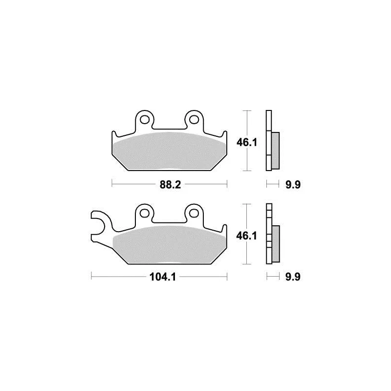 Plaquette metal fritte R90
