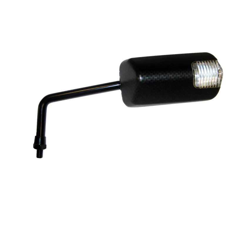 Rétroviseur Universel pour Scooter - F1 Court + Clignotant Led - Look Carbone M8 - Réversible Rétroviseur Universel pour Scooter - F1 Court + Clignotant Led - Look Carbone M8 - Réversible