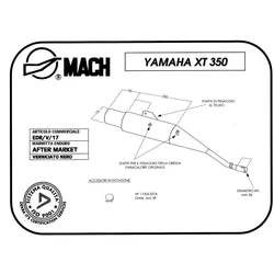 Silencieux EDR XT 350 Noir Silencieux EDR XT 350 Noir