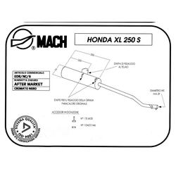 Silencieux EDR XL 250 S Noir Silencieux EDR XL 250 S Noir