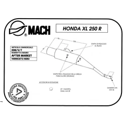 Silencieux EDR XL 250 R Noir Silencieux EDR XL 250 R Noir