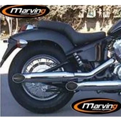 Pot VT 600 SHADOW Ligne Complète Custom Silencieux Chromé Pot VT 600 SHADOW Ligne Complète Custom Silencieux Chromé