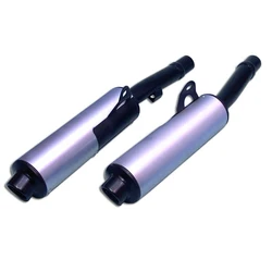 Silencieux Rond ZZR 600 1990/1993 Rond Ø100 Noirs Revêtement Alu Silencieux Rond ZZR 600 1990/1993 Rond Ø100 Noirs Revêtement Alu