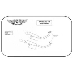 Pot VN 800 CLASSIC Ligne Complète Legend Silencieux Turn Out Chromés Pot VN 800 CLASSIC Ligne Complète Legend Silencieux Turn Out Chromés