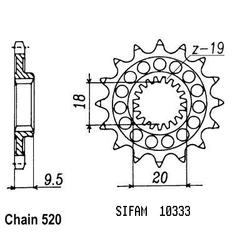 Pignon Honda 125 Cr 86 Pignon Honda 125 Cr 86