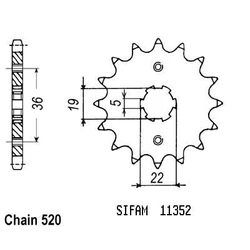 Pignon Honda Trx 300 Ex 93-98 Pignon Honda Trx 300 Ex 93-98