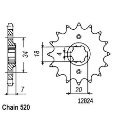 Pignon Mtx 125 R 83-94 Pignon Mtx 125 R 83-94