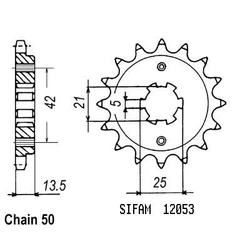 Pignon Cagiva 350 Elefant 86-8 Pignon Cagiva 350 Elefant 86-8