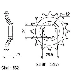 Pignon Zx-10 Tomcat 88-91 Pignon Zx-10 Tomcat 88-91