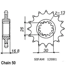 Pignon Vf 750 Custom 93-00 Pignon Vf 750 Custom 93-00