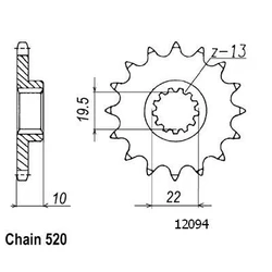 Pignon Ts 250 X 85-90 Pignon Ts 250 X 85-90