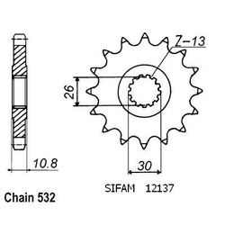 Pignon Xjr 1200 95-98 Pignon Xjr 1200 95-98