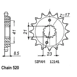 Pignon Xr 400 R 96-01 Pignon Xr 400 R 96-01