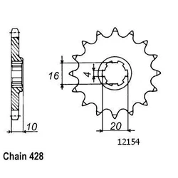 Pignon Gn 125 96-98 Pignon Gn 125 96-98