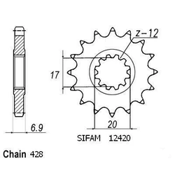 Pignon Beta 50 Pas 428 Pignon Beta 50 Pas 428