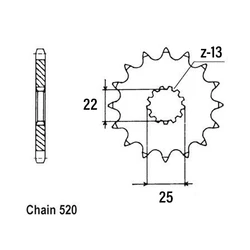 Pignon Tm 250 Enduro -01 Pignon Tm 250 Enduro -01