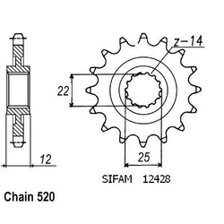 Pignon Gas-gas 200/250/300 Ec Pignon Gas-gas 200/250/300 Ec
