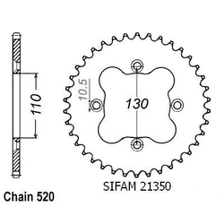 Couronne Honda Trx 250 R 91-92 Couronne Honda Trx 250 R 91-92