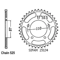 Couronne Suzuki Sv 650 S 99-01 Couronne Suzuki Sv 650 S 99-01