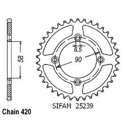 Couronne Honda Xr/Crf 50 Couronne Honda Xr/Crf 50