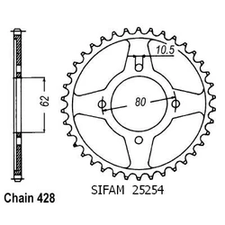 Couronne Tt-r 125 Pts Roues Couronne Tt-r 125 Pts Roues