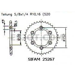 Couronne Alu Aprilia Rxv/Sxv Couronne Alu Aprilia Rxv/Sxv